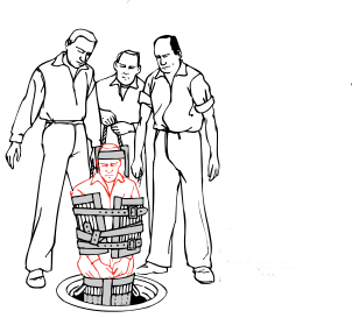 Hoisting a casualty through a hatch