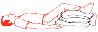 temporary first aid by placing the injured ankle on a number of
pillows to keep it at rest